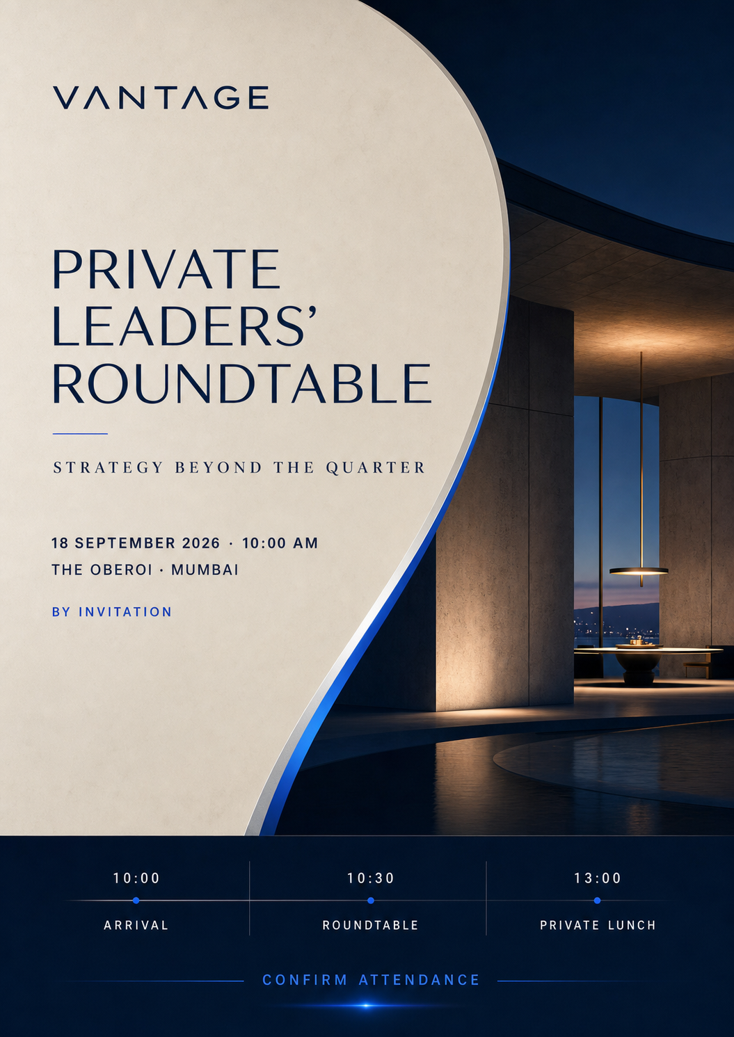 Private invitation letter artwork example